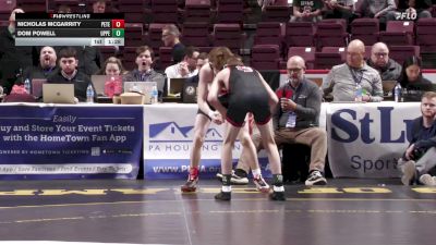 107 lbs Quarterfinal - Nicholas McGarrity, Peters Township vs Dom Powell, Upper Dublin