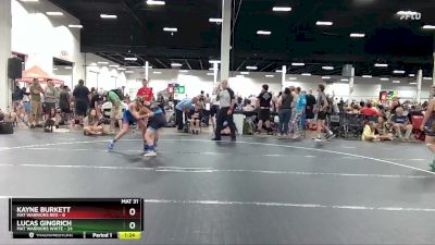 100 lbs Round 1 (4 Team) - Kayne Burkett, Mat Warriors Red vs Lucas Gingrich, Mat Warriors White