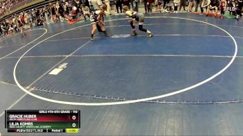 110 lbs Quarterfinal - Lilja Komrs, Iron County Wrestling Academy vs Gracie Huber, Delta Wrestling Club