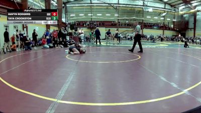 145 lbs Champ. Round 2 - Havyn Rodgers, River Valley HS vs Taya Crookston, Ridgeline High School