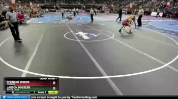 Champ. Round 1 - Jaxson Hassler, Battle Creek vs Spencer Weers, Fairbury