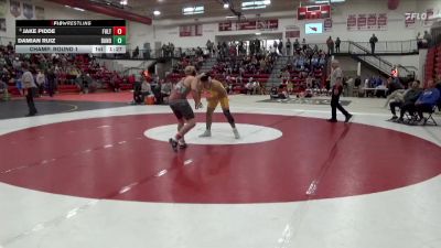 157 lbs Champ. Round 1 - Jake Pidde, Fulton (H.S.) vs Damian Ruiz, Davenport North