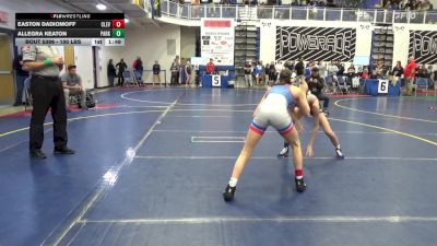 100 lbs Semifinal - Easton Dadiomoff, Cleveland-TN vs Allegra Keaton, Parkersburg South-WV