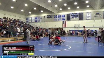 195 lbs Cons. Round 3 - Juan Ramirez, Fullerton Union High School Wr vs Brett Veazey, Servite