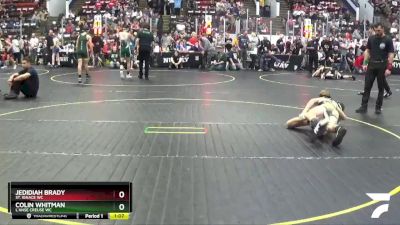 100 lbs Champ. Round 1 - Colin Whitman, L`Anse Creuse WC vs Jedidiah Brady, St. Ignace WC