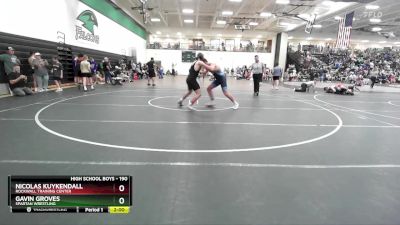 190 lbs Champ. Round 2 - Gavin Groves, Spartan Wrestling vs Nicolas Kuykendall, Rockwall Training Center