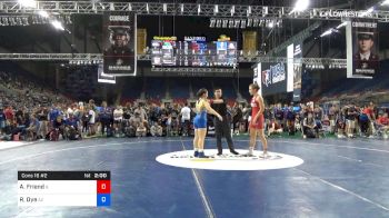 138 lbs Cons 16 #2 - Amelia Friend, Illinois vs Ryleigh Dye, Arizona