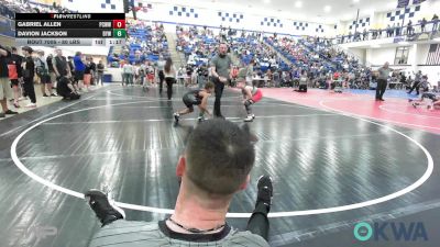 80 lbs Quarterfinal - Gabriel Allen, Ponca City Wildcat Wrestling vs Davion Jackson, Bristow Elementary Wrestling Club