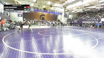 190 lbs Champ. Round 2 - Gage Allen, Great Falls CMR vs Ayden Bohannon, Williston