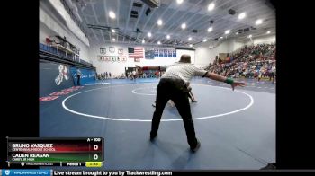 100 lbs Champ. Round 1 - Bruno Vasquez, Centennial Middle School vs Caden Reagan, Carey Jr High