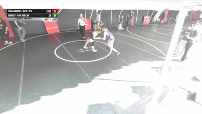 115 lbs Champ. Round 2 - Savannah Miller, El Toro High School vs Emily Pacheco, Sunny Hills