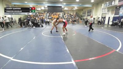 215 lbs Cons. Round 5 - Preston Douglas, Laguna Hills vs Albert Quintero, Valley View