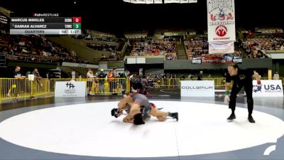 Open Men - 65 lbs Quarters - Damian Alvarez, Team Selma Wrestling Club vs Marcus Mireles, Red Star Wrestling Academy