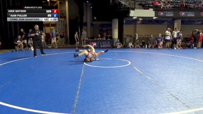 92 lbs Cons. Sub-quarters - Jude Snyder, Upper Dublin Youth Wrestling Association vs Kam Fuller, Indiana