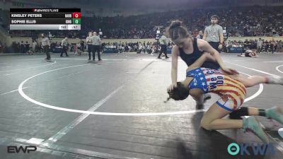 91 lbs Consi Of 4 - Kinsley Peters, Harrah Little League Wrestling vs Sophie Ellis, Kingfisher YellowJackets