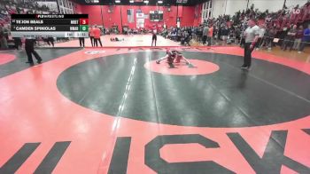 132 lbs Champ. Round 2 - Camden Spiniolas, Woodstock (MARIAN) vs Te`Jon Beals, Chicago (MARIST)