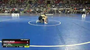 138 lbs Cons. Round 2 - Carson Brown, Pembina County North vs Riley Doll, New Salem-Almont