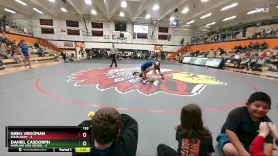 120 lbs Round 5 (6 Team) - Daniel Casdorph, Worland High School vs Greg Vrooman, DouglasWY