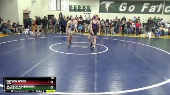 157 lbs Quarterfinal - Jackson Kimbrough, Madison County vs Bryson Rouse, Dora