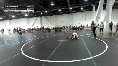 106 lbs Quarterfinal - Deklynd Harris, Stout Wr Ac vs Maxim Litvinov, Savage House WC