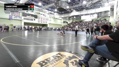 106 lbs Semifinal - Christian Zacarias, El Camino Real vs Junior Lopez, BANNING