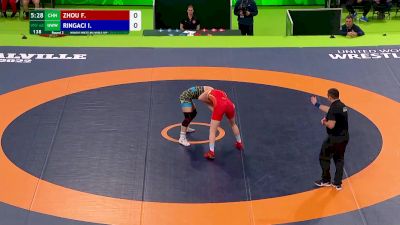 68 kg Rr Rnd 2 - Feng Zhou, China vs Irina Ringaci, All World Team