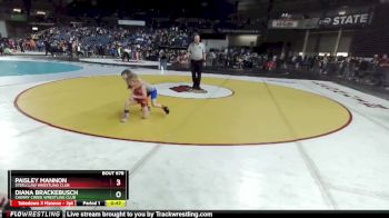48-50 lbs 3rd Place Match - Paisley Mannon, Steelclaw Wrestling Club vs Diana Brackebusch, Cherry Creek Wrestling Club