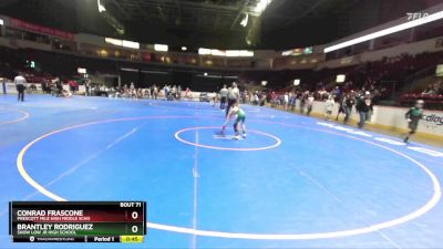 63 lbs Cons. Semi - Brantley Rodriguez, Show Low Jr High School vs Conrad Frascone, Prescott Mile High Middle Scho