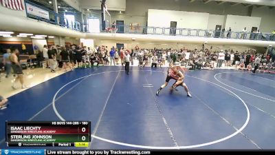 180 lbs Semifinal - Sterling Johnson, Sanderson Wrestling Academy vs Isaac Liechty, Sanderson Wrestling Academy