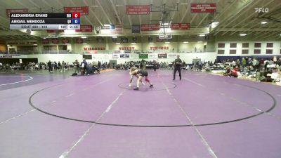 103 lbs Cons. Round 2 - Abigail Mendoza, Quincy vs Alexandria Evans, University Of Rio Grande