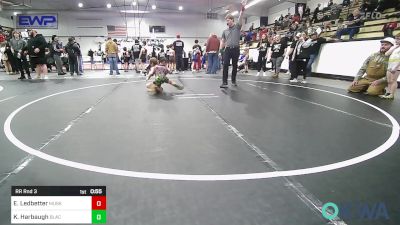 58 lbs Rr Rnd 3 - Edward Ledbetter, Muskogee Rougher Youth Wrestling vs Killian Harbaugh, Black Fox Wrestling Club