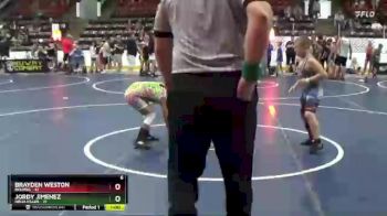 92 lbs Round 2 (6 Team) - Brayden Weston, Belding vs Jordy Jimenez, Ninja Killer