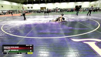 120 lbs Cons. Round 2 - Kaston Mcelwain, Goddard HS vs William Jensen III, Glenpool