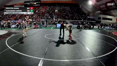 6A 157 lbs Champ. Round 1 - Alexander Larson, Ridgevue vs Braxton Hanna, Madison
