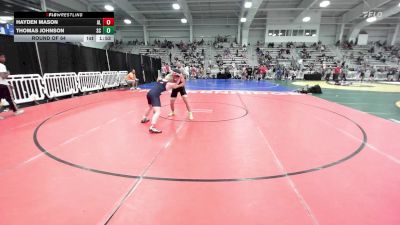 145 lbs Round Of 64 - Hayden Mason, AL vs Thomas Johnson, SC