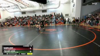 70 lbs Quarterfinal - Fischer Lewis, Thermopolis Middle School vs Kasen Asay, Powell Middle School