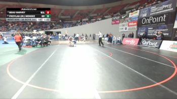 5A Boys 144 lbs Champ. Round 1 - Froylan (Jr.) Mendez, Hood River Valley Boys vs Beau Harvey, West Albany Boys