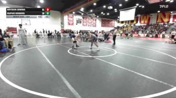 144 lbs Cons. Round 5 - Rufus Ekberg, Santa Monica vs Bryson Simina, MoanaLua