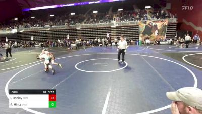 77 lbs Semifinal - Ian Dooley, Bozeman WC vs Ryder Hintz, Green River Grapplers