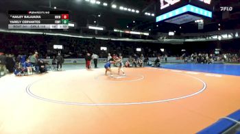 Girls 110 lbs Champ. Round 2 - Yarely Cervantes, Federal Way (Girls) vs Kailey Balajadia, Bremerton (Girls)