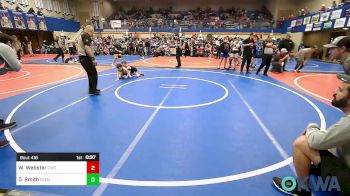 61 lbs Quarterfinal - Wyatt Webster, Claremore Wrestling Club vs Dylan Smith, Glenpool Youth Wrestling