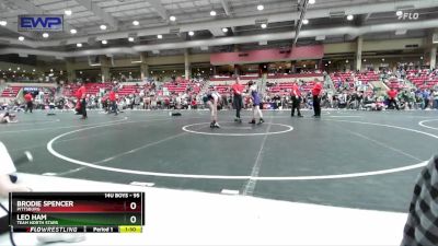 95 lbs Cons. Round 3 - Brodie Spencer, Pittsburg vs Leo Ham, Team North Stars