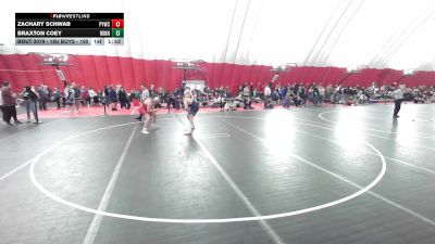 16U Boys - 190 lbs Champ. Round 1 - Braxton Coey, Minnesota vs Zachary Schwab, Pewaukee Youth Wrestling Club