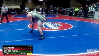 1A-138 lbs Champ. Round 1 - JACK FOWLER, Commerce Hs vs Brandon Turpen, Temple