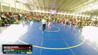 45 lbs Quarters & Wb (16 Team) - Sawyer Childress, Team Oregon vs Waylon Reid, Idaho 1