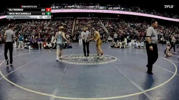 1A 138 lbs Quarterfinal - Rick Riccardella, Uwharrie Charter Academy vs Eli Thomas, Alleghany High School
