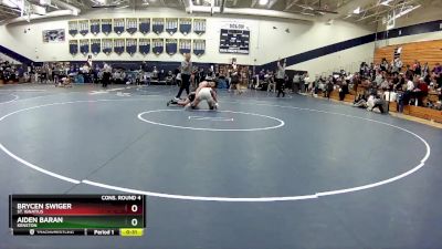 138 lbs Cons. Round 4 - Aiden Baran, Kenston vs Brycen Swiger, St. Ignatius