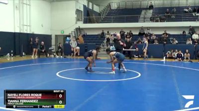 101 lbs 5th Place Match - Nayeli Flores Roque, Eastern Oregon University (OR) vs Tianna Fernandez, Menlo College