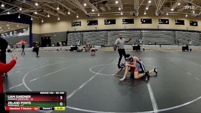 92-100 lbs Round 3 - Liam Gardner, Hawkeye Wrestling vs Zeland Ponte, Warhawks