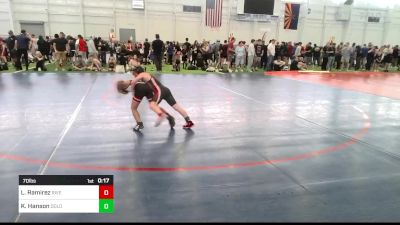70 lbs Consolation - Logan Ramirez, Riverside Rascals vs Kallum Hanson, Dolores Bears